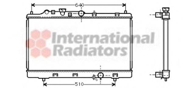 Radiador de esfriamento de motor 27002153 VAN Wezel