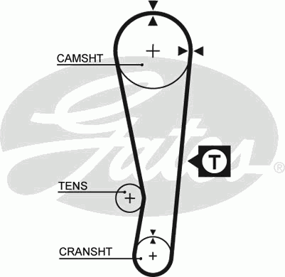 Correia do mecanismo de distribuição de gás 5150XS Gates