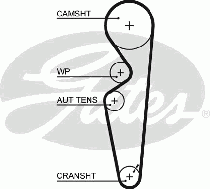 Correia do mecanismo de distribuição de gás 5431XS Gates