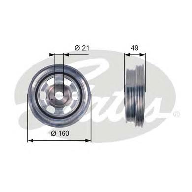 Шкив коленвала TVD1084 Gates