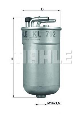 Топливный фильтр KL792 Knecht-Mahle