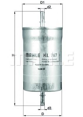 KL767 Knecht-Mahle filtro de combustível