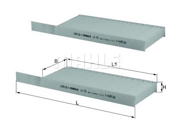 LA751S Knecht-Mahle filtro de salão