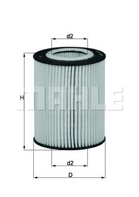 OX433D Knecht-Mahle filtro de óleo