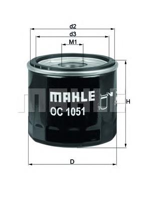 OC1051 Knecht-Mahle filtro de óleo