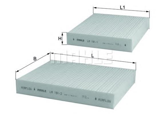 LA191S Knecht-Mahle filtro de salão