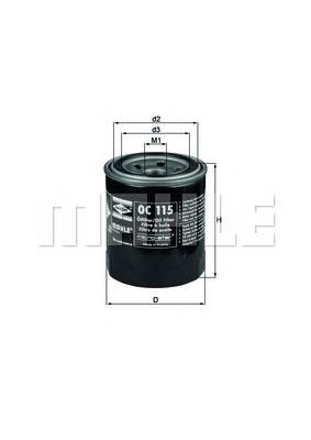 OC115 Knecht-Mahle filtro de óleo