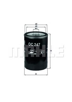 OC247 Knecht-Mahle filtro de óleo