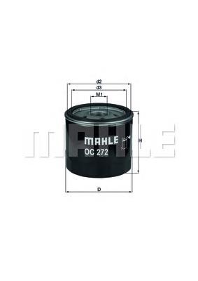 OC272 Knecht-Mahle filtro de óleo