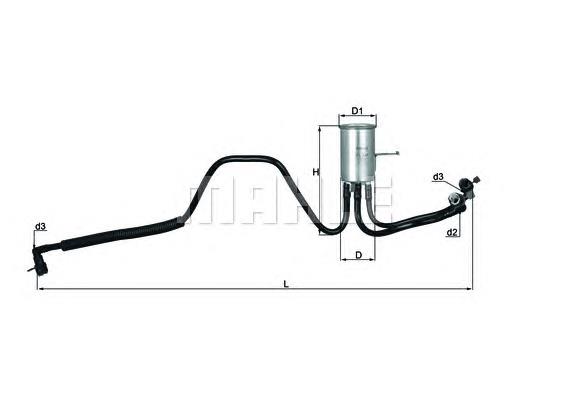 KL544 Knecht-Mahle filtro de combustível