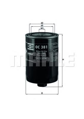 OC381 Knecht-Mahle масляный фильтр