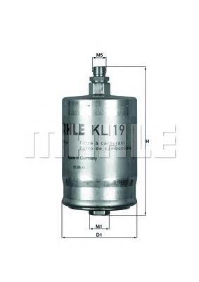 KL19 Knecht-Mahle filtro de combustível