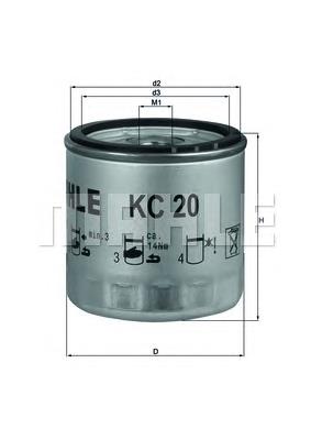 KC20 Knecht-Mahle filtro de combustível