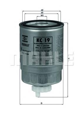 KC19 Knecht-Mahle filtro de combustível