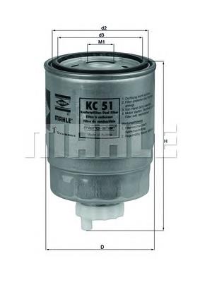 KC51 Knecht-Mahle filtro de combustível