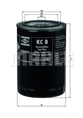 KC8 Knecht-Mahle filtro de combustível