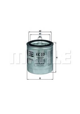 KC22 Knecht-Mahle filtro de combustível