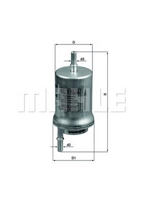 KL1766D Knecht-Mahle filtro de combustível