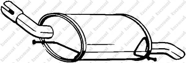 Silenciador, parte traseira para Opel Corsa (F08, F68)