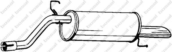 BS 185-181 FPS silenciador, parte traseira