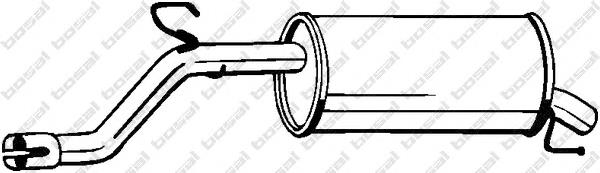 185-691 Bosal silenciador, parte traseira