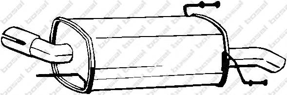 185553 Bosal silenciador, parte traseira