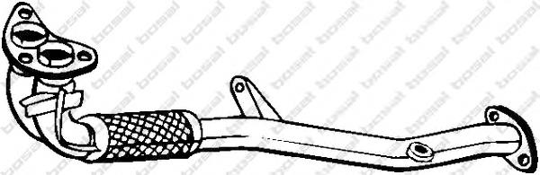 Tubo de admissão dianteiro (calças) do silenciador 823889 Bosal