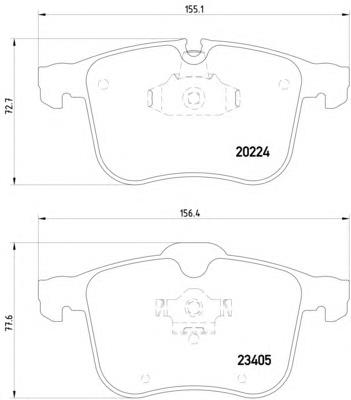 2022401 Textar sapatas do freio dianteiras de disco