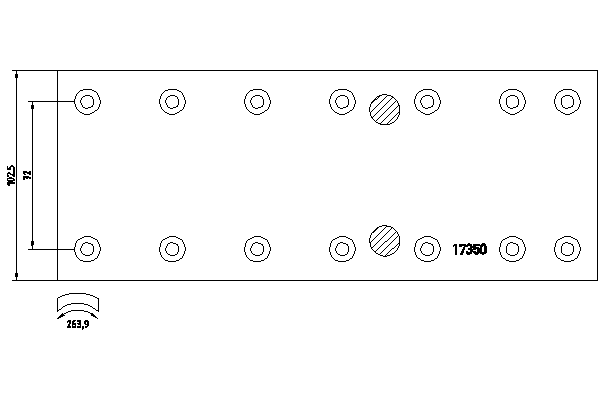 6704237111 Mercedes sapatas do freio traseiras de tambor