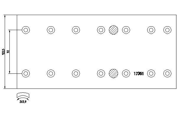 1735103 Textar sapatas do freio traseiras de tambor