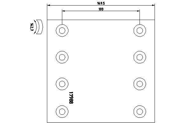 Sapatas do freio traseiras de tambor 396485 Diesel Technic