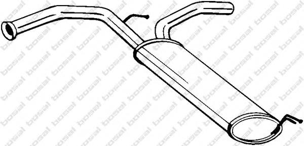 BS135721 Bosal silenciador, parte traseira