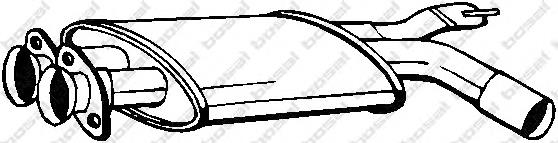 Silenciador, parte central para BMW 5 (E34)