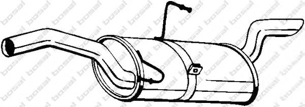 Silenciador, parte traseira 190101 Bosal