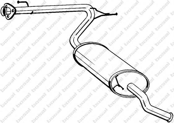 281-093 Bosal silenciador, parte traseira