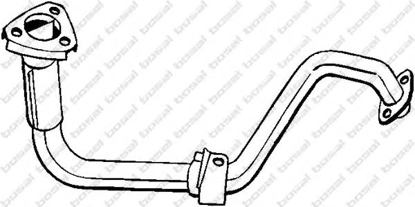 FP 0550 G12 Polmostrow tubo de admissão dianteiro (calças do silenciador)