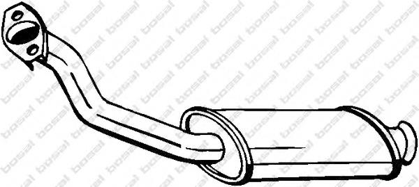 1705LW Peugeot/Citroen tubo de admissão dianteiro (calças do silenciador)