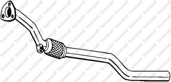 820-167 Bosal труба выхлопная, от катализатора до глушителя