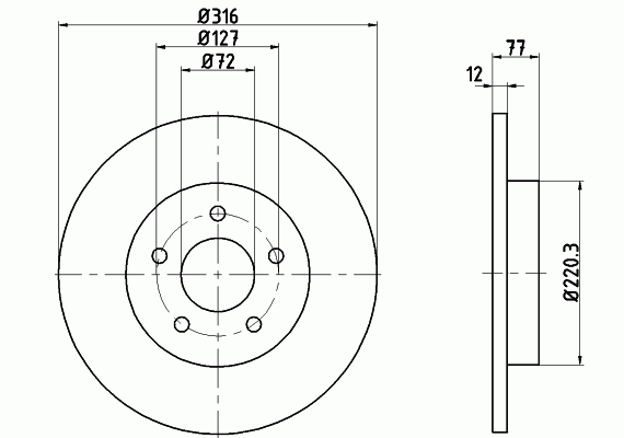 Задний дисковый тормоз Textar 92227700