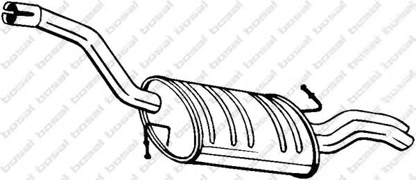 Silenciador, parte traseira para Volkswagen Passat (357)