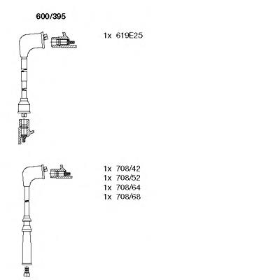 600395 Bremi fios de alta voltagem, kit