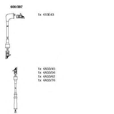 600397 Bremi fios de alta voltagem, kit