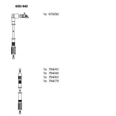 Fios de alta voltagem, kit LS75190 Champion