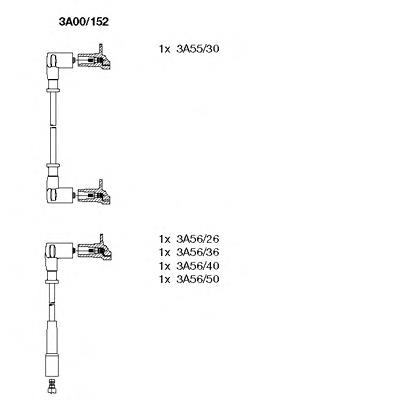 Fios de alta voltagem, kit 90930115501 Vika