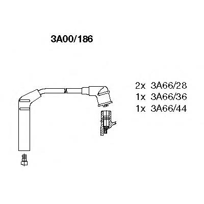 3A00186 Bremi fios de alta voltagem, kit