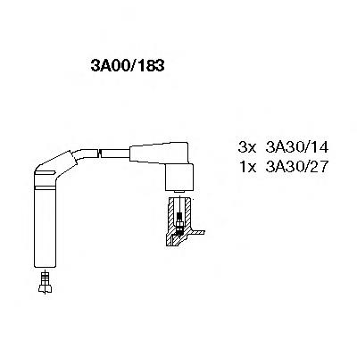 3A00183 Bremi fios de alta voltagem, kit