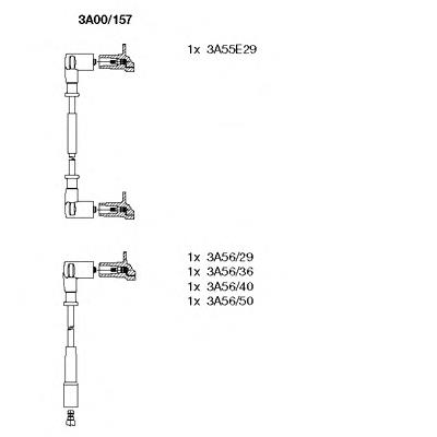 3A00157 Bremi fios de alta voltagem, kit