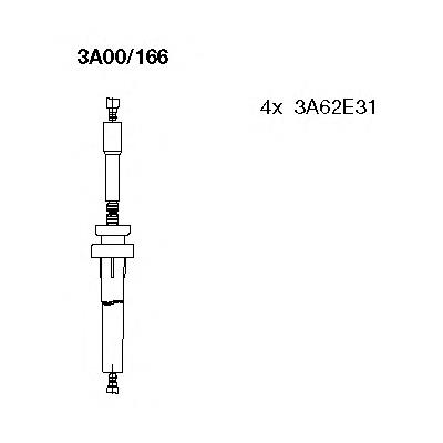 3A00166 Bremi fios de alta voltagem, kit