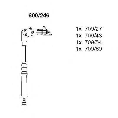 600246 Bremi fios de alta voltagem, kit