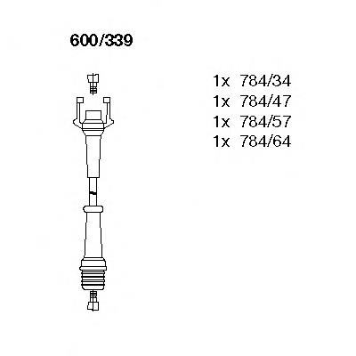 7700745285 Renault (RVI) fios de alta voltagem, kit